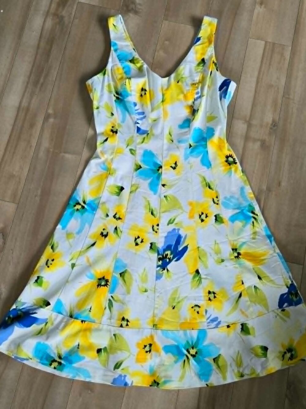 Lauren Ralph Lauren Floral Fit & Flare Midi Dress Sz 8 Wedding Guest